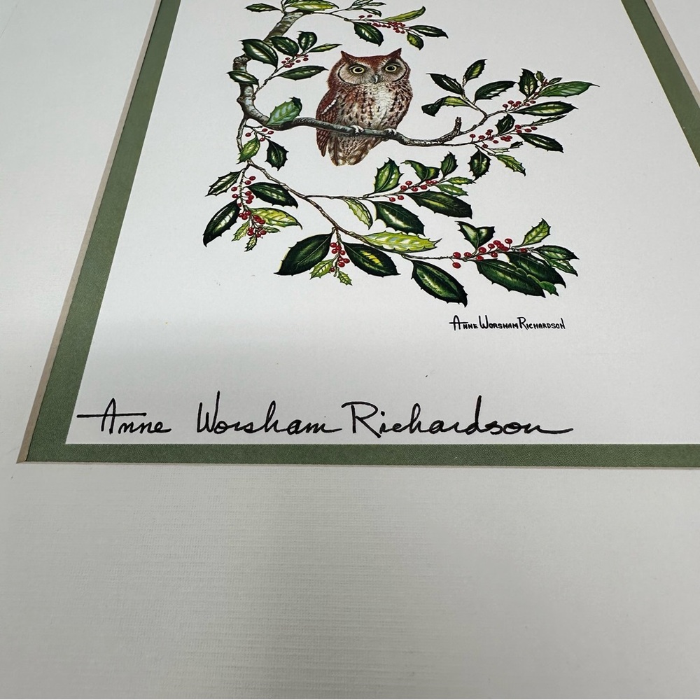 Anne Worsham Richardson Screech Owl and Saw Whet Owl
Signed Prints - Picture 5 of 16